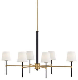 Hinkley Lighting 46955 Saunders 6 Light 45"W Chandelier - Black