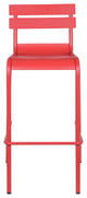 Dana Stackable Outdoor Patio Barstool, Frosted Red, Set of 4