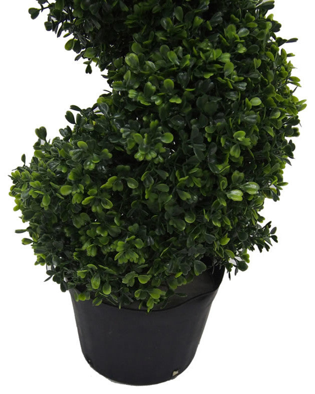 Vickerman Boxwood Spiral Tree, on Pot UV, 3', 3'