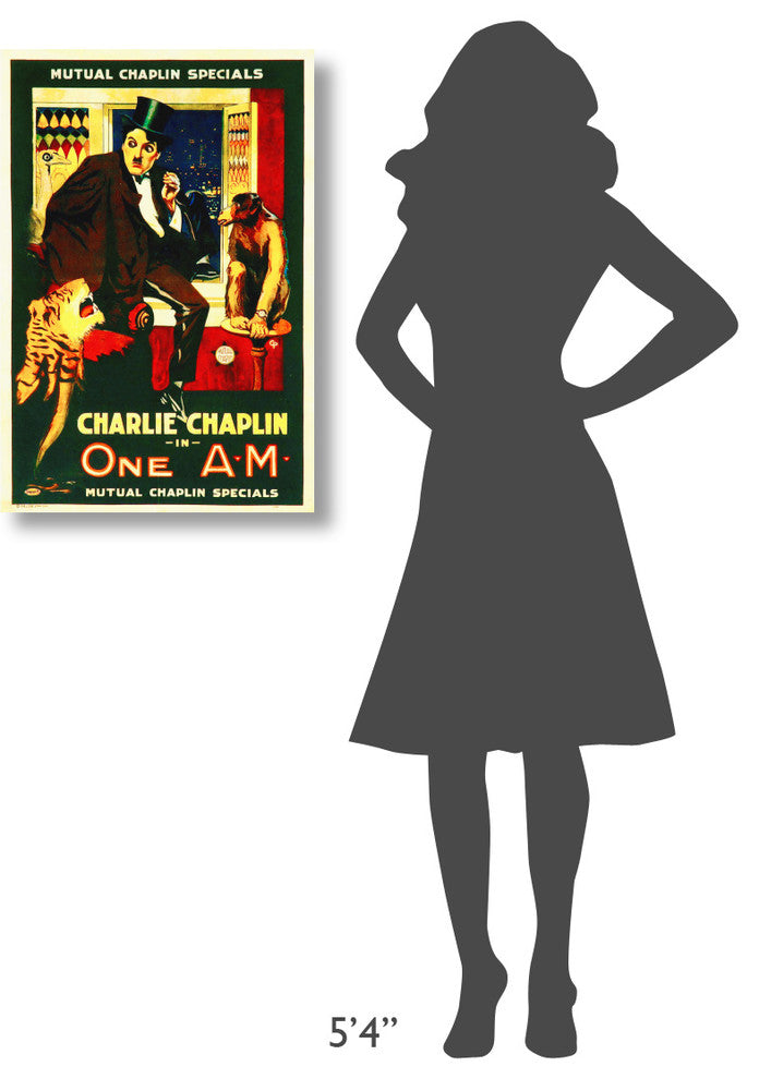"Charlie Chaplin - One A.M., 1916" Canvas by Hollywood Photo Archive, 20x30"