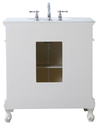 Bathroom Vanity, Antique White, 32", Single Sink