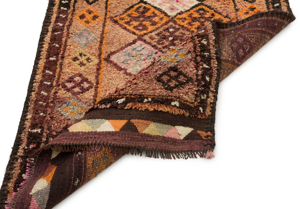 Vintage Turkish Runner Rug 2' 10" x 11' 8", 34 in. x 140 in.