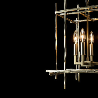 Tura 4-Light Small Chandelier - Modern Brass Finish
