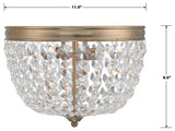 Nola 2-Light Vibrant Gold Ceiling Mount