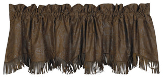 Tooled Leather Vl With Fringe