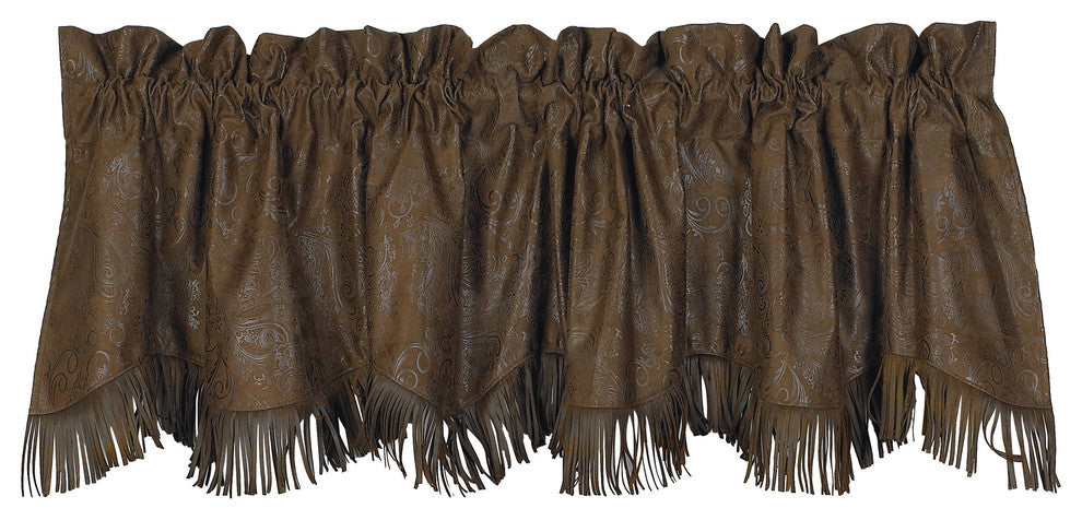 Tooled Leather Vl With Fringe