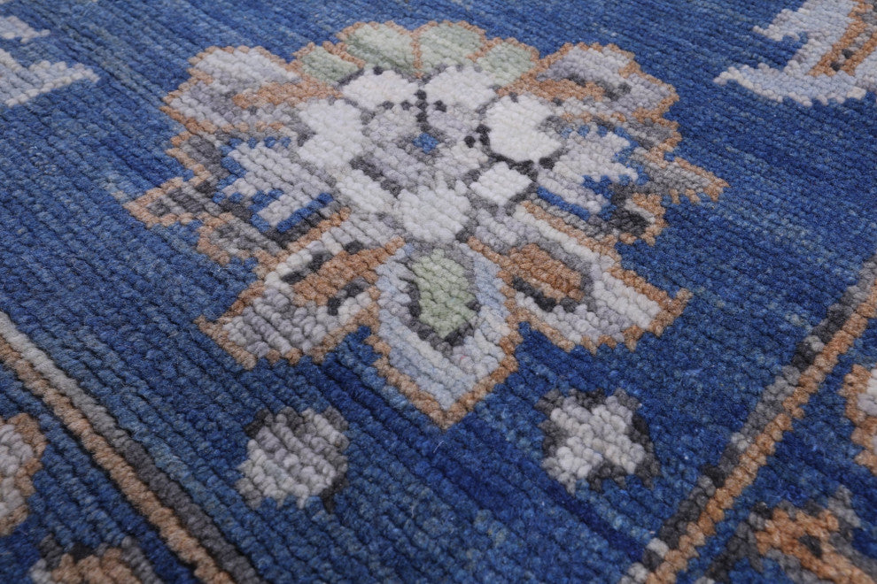 Hand-Knotted Turkish Oushak Wool Rug 9' 1" X 12' 3" - Q15949