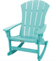 Sunrise Adirondack Rocker, Turquoise