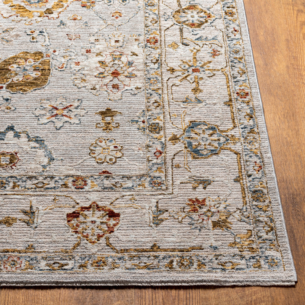 Reina REN-2307 Gray Multi Machine Woven 2'7" x 10' Rug