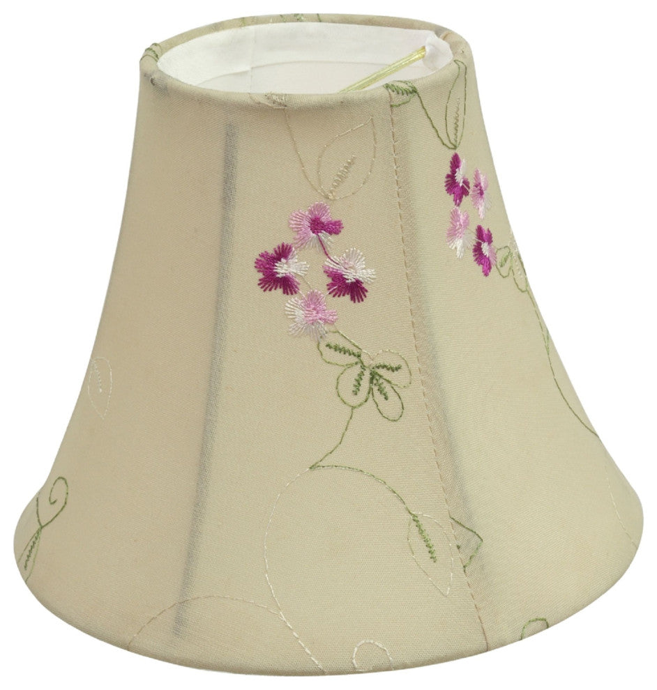 30055-5 Small Bell  Chandelier Clip On Lamp Shade Apricot 3"x6"x5"