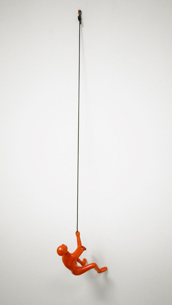 Climbing Man Wall Art, Orange