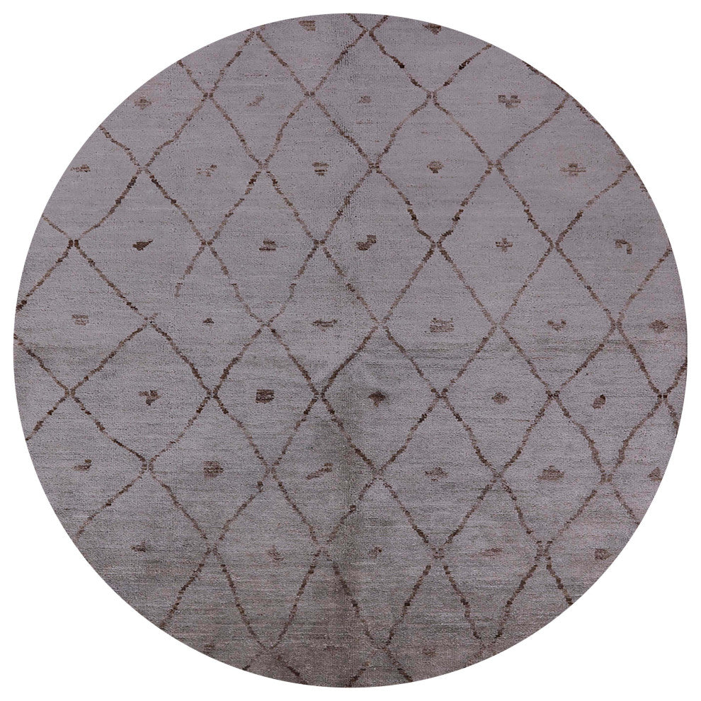 Ahgly Company Indoor Round Mid-Century Modern Area Rugs, 4' Round