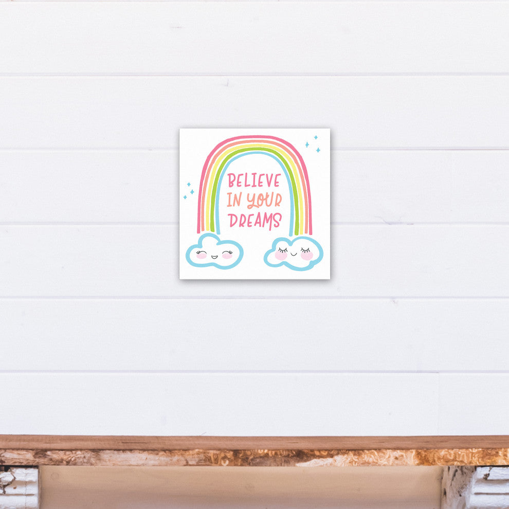 Believe In Your Dreams 12x12 Canvas Wall Art