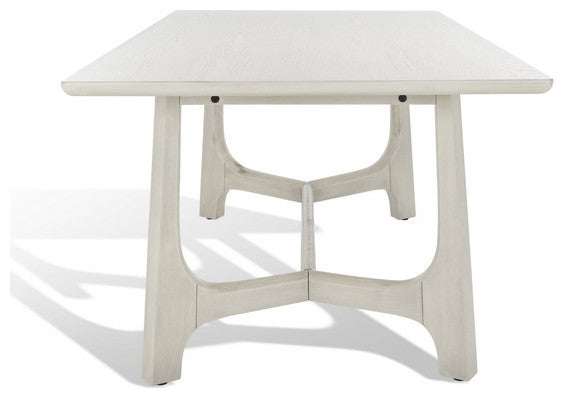 Safavieh Couture Adelee Wood Rectangle Dining Table Whitewashed