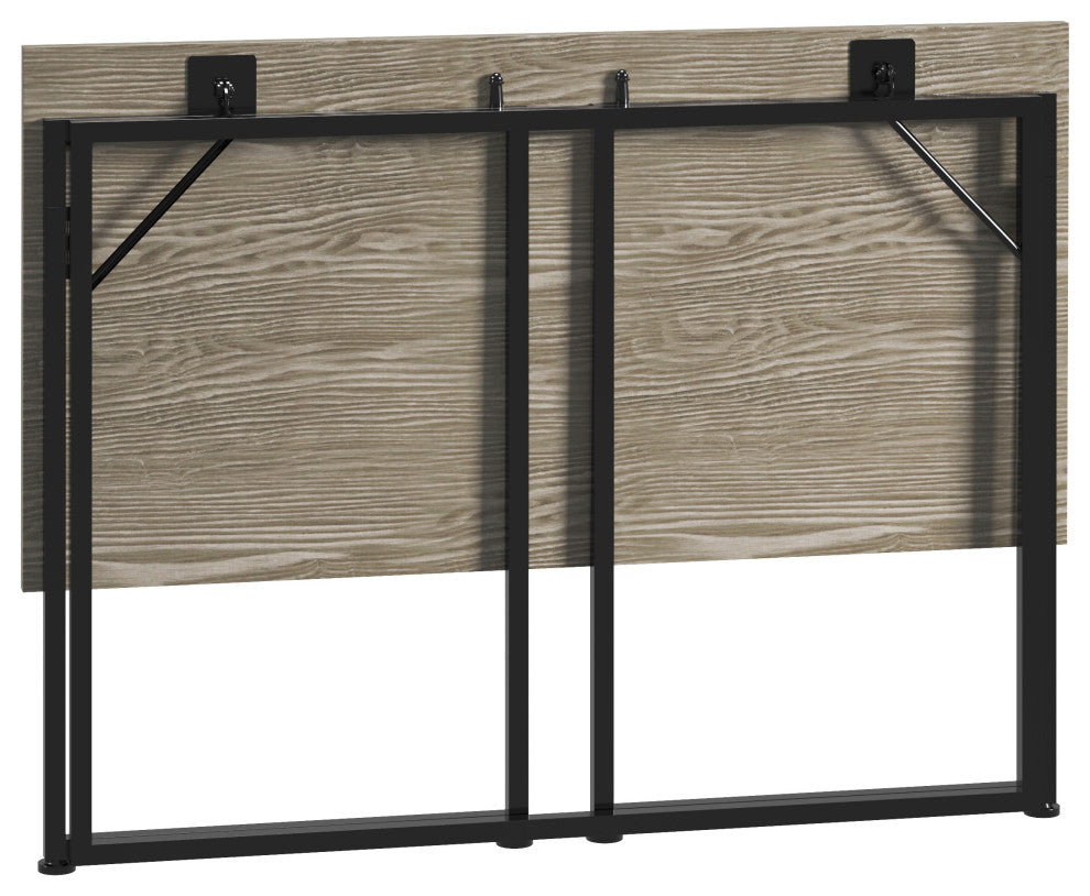 Techni Mobili Space Saving Folding Desk, Grey