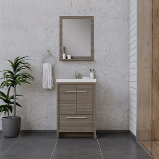Sortino 24" Modern Bathroom Vanity With Sink, Gray