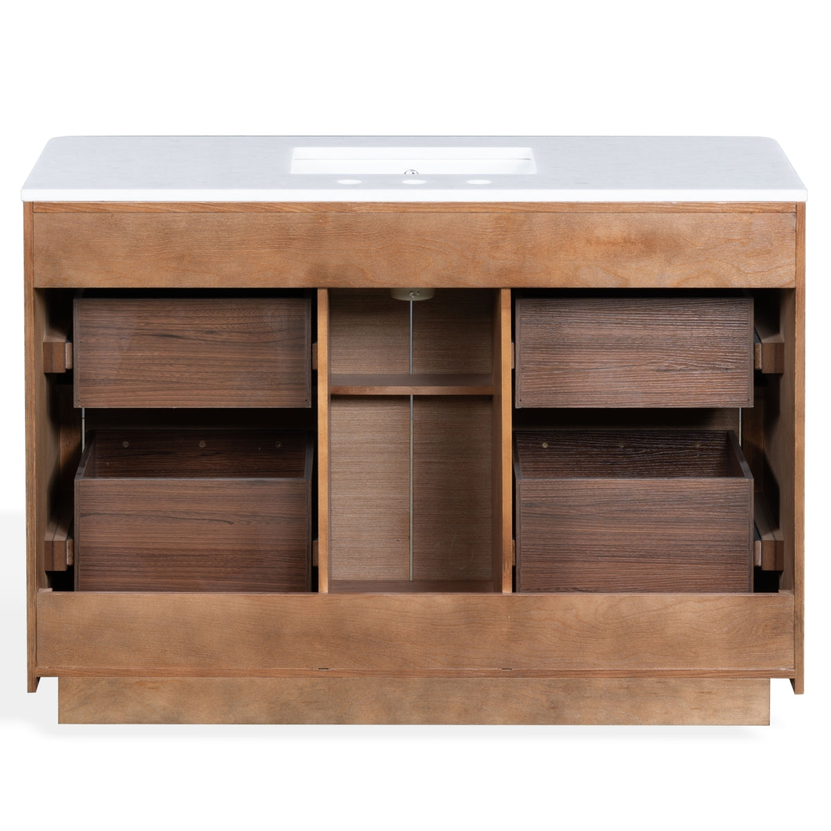 Safavieh Couture Gabrietta Vanity, Medium Oak/White, 48In