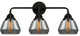 288-3W-BK-G173 Fulton 3 Light 24.75" Bath Vanity Light, Matte Black