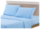Brushed Microfiber Embroidered 1800 Bedding, 4 Piece, Blue, King