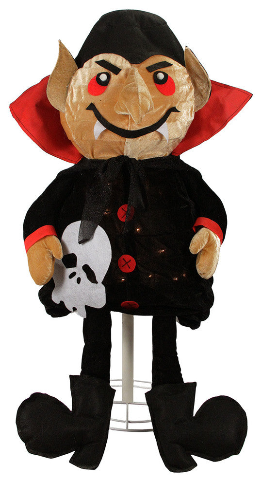 35" Lighted Standing Creepy Count Dracula Vampire Halloween Decoration