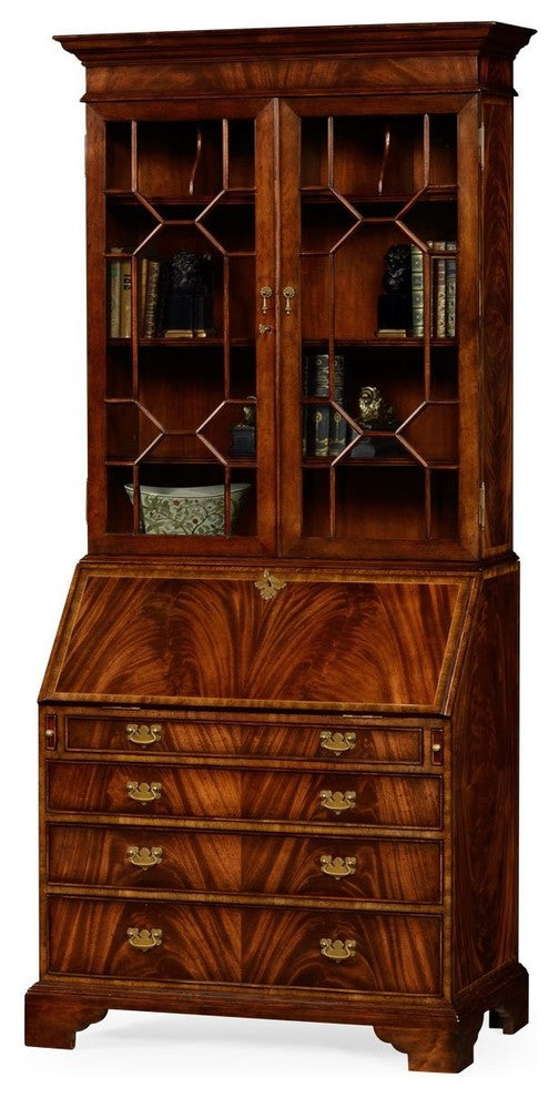 George III Mahogany Secretary Bookcase