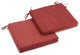 20"X19" Solid Microsuede Chair Cushions, Set of 2, Red Wine
