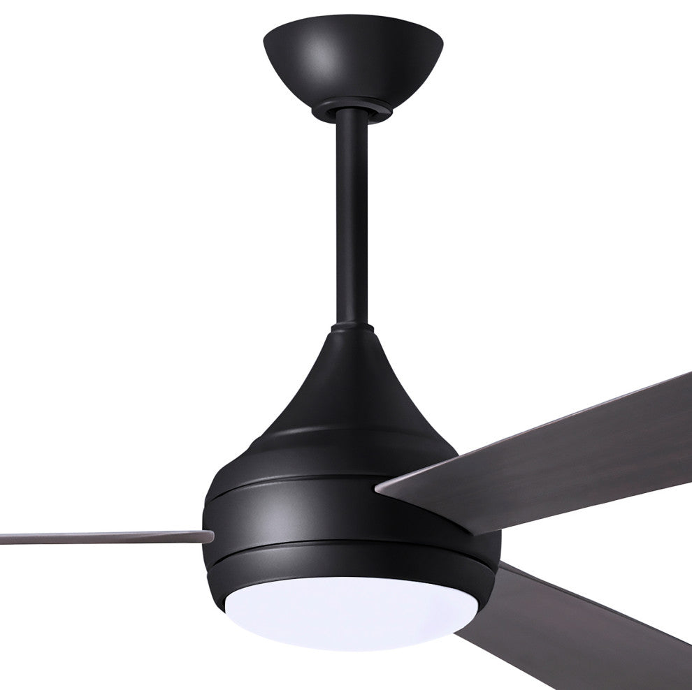 Donaire Paddle Fan Integrated LED, Matte Black, Brushed Bronze Blades
