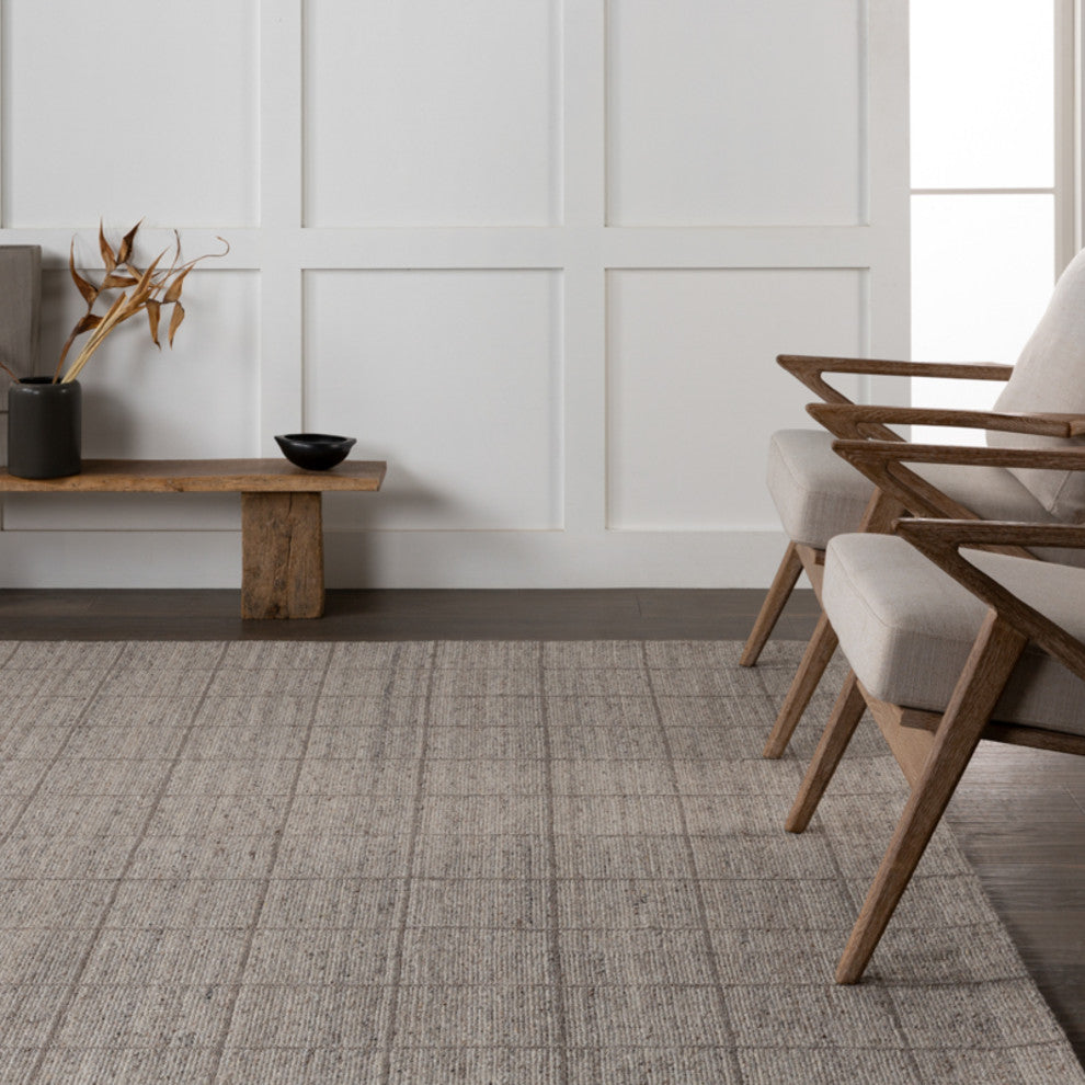 Jaipur Living Club Handmade Striped Gray/ Taupe Area Rug 10'X14'