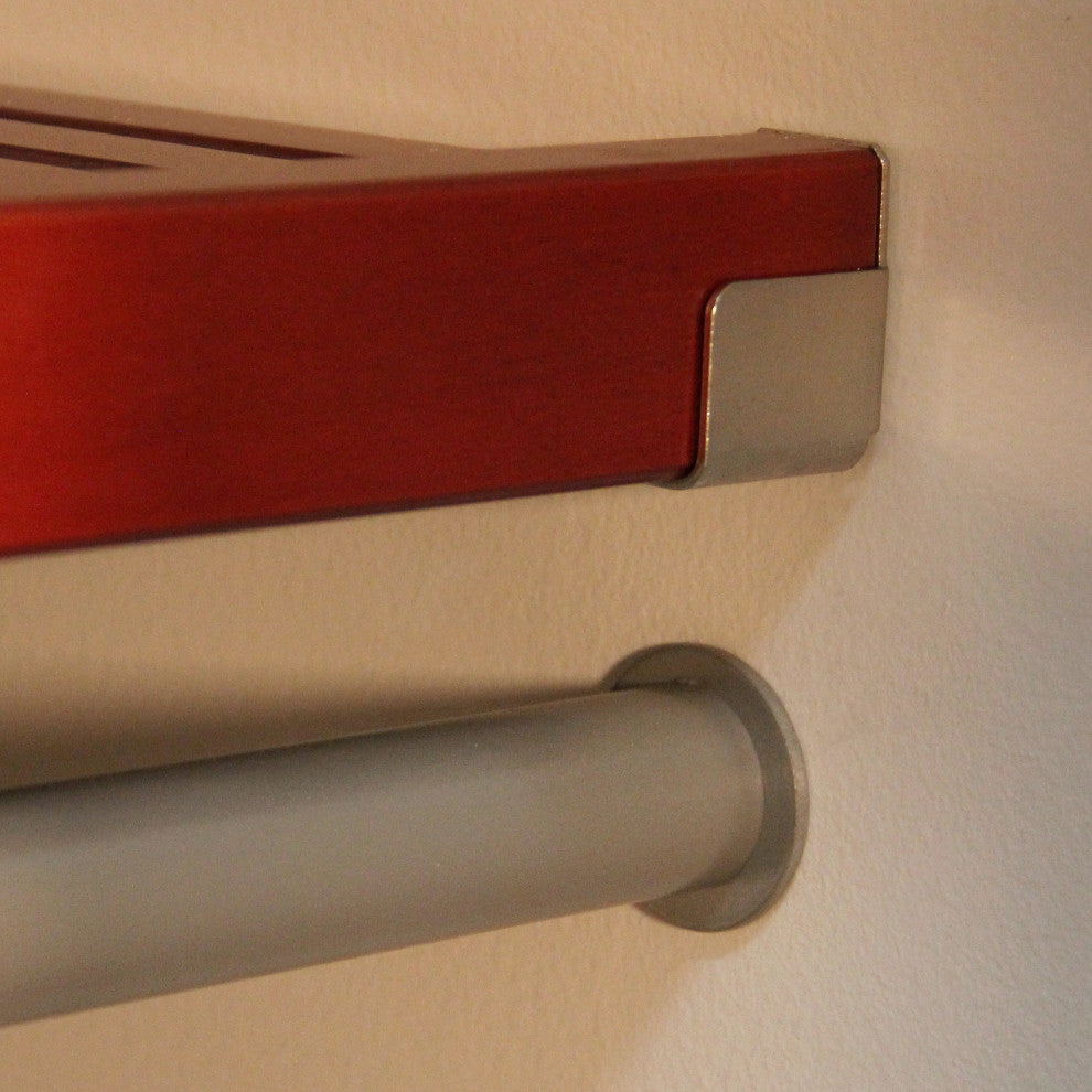 Solid Wood Reach-In Closet Organizer with hanging, Red Mahogany