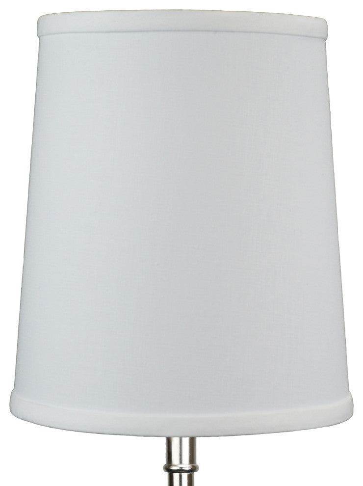 Fenchel Shades 5"x6"x7" Flame Clip Attachment Empire Lamp Shade, Linen White