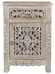 Delaney Carved 1 Door Nightstand, Limestone Gray, Right