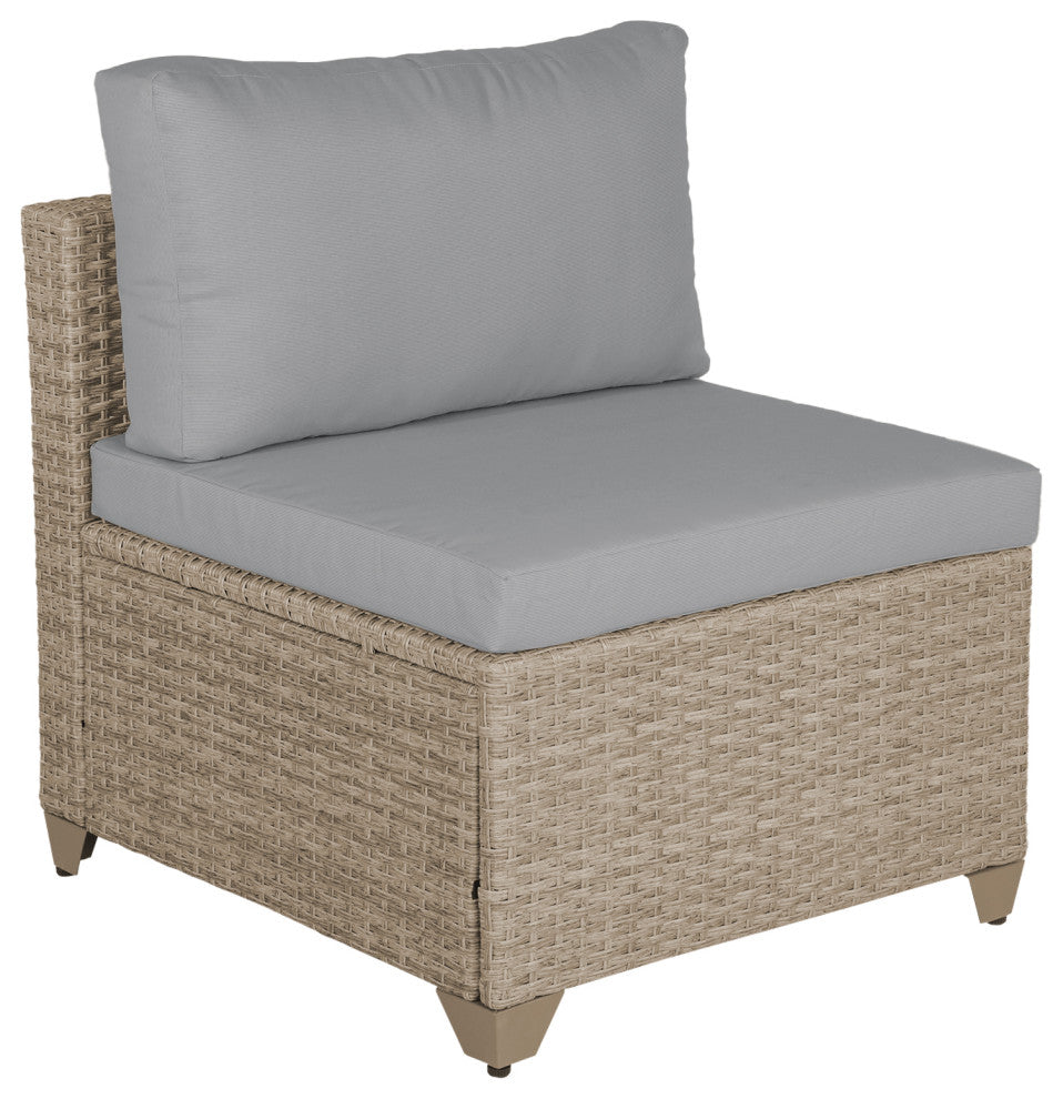 Maui 7-Piece Outdoor Conversation Set, Two Ottomans, Stone