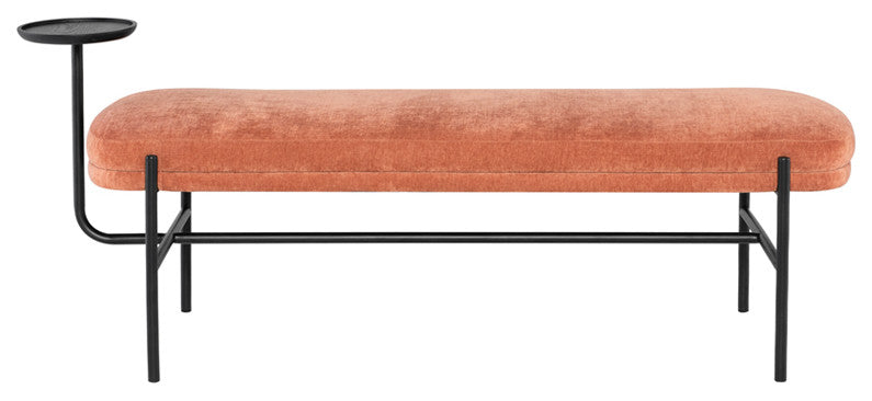 Inna Nectarine Fabric Occasional Bench