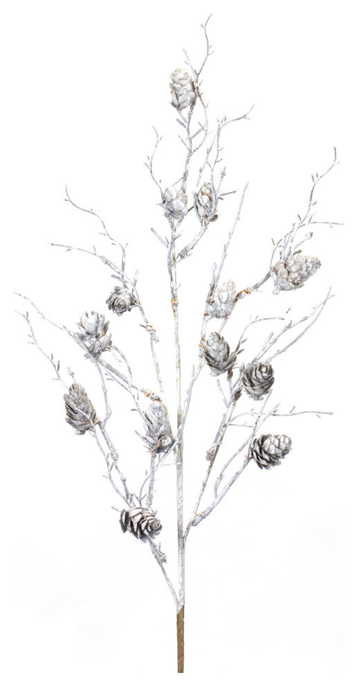 Pine Cone Twig Spray, Set of 6