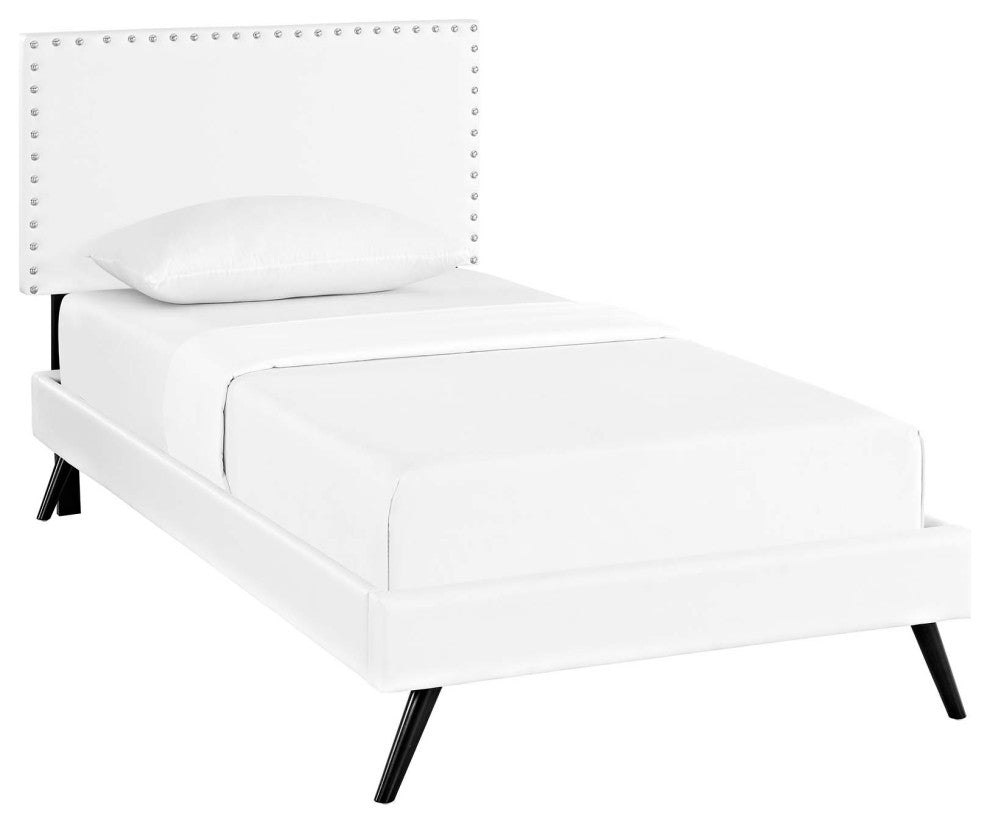 Macie Twin Platform Bed with Round Splayed Legs