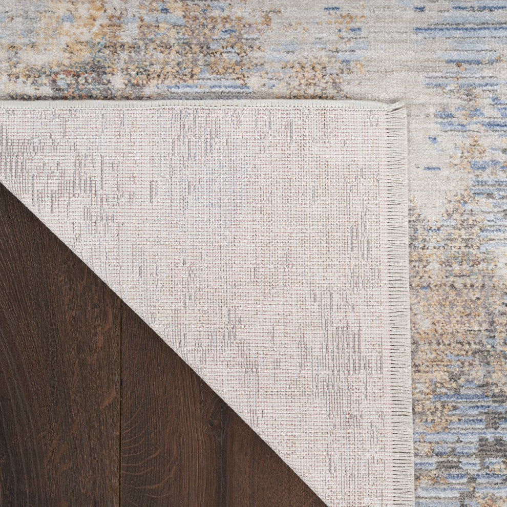 Nourison Abstract Hues 9'10" x 13' Grey Blue Modern Indoor Area Rug