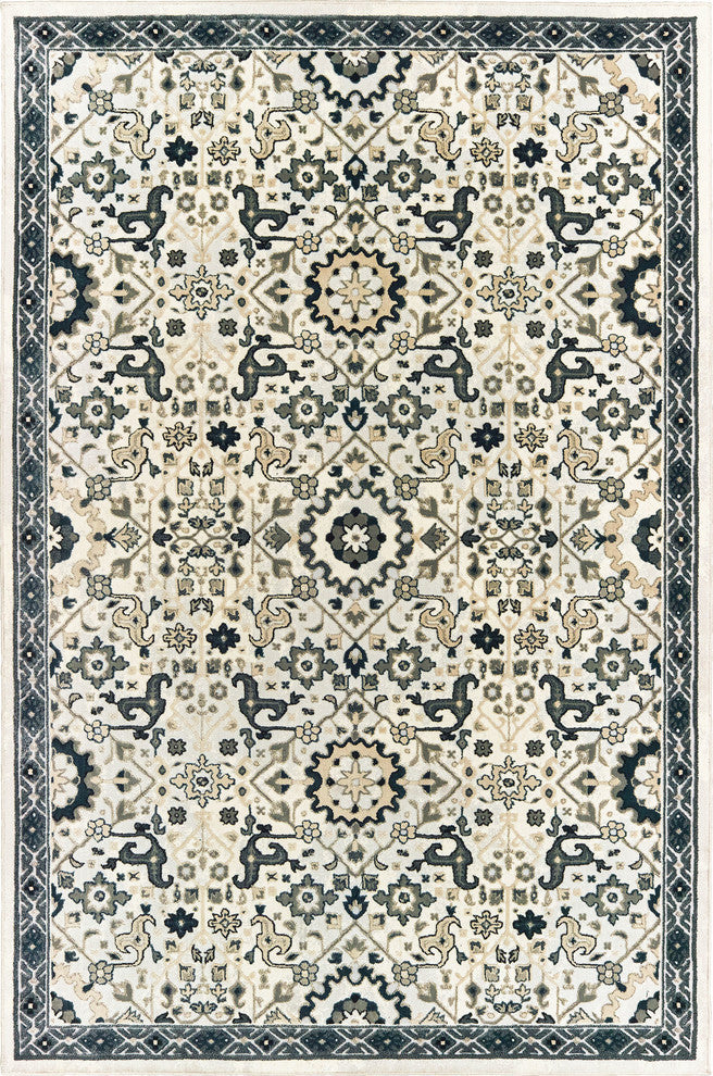 Oriental Weavers Sphinx Bowen 73J Rug, Ivory/Navy, 6'7"x9'6"