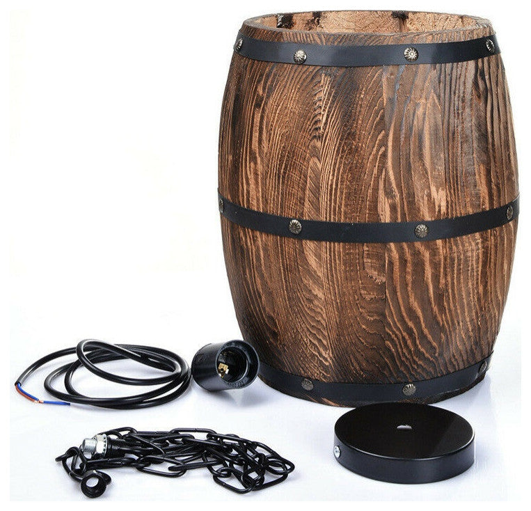 MIRODEMIÂ® Saint-Jean-Cap-Ferrat Wine Barrel Pendant Light for Restaurant, D13