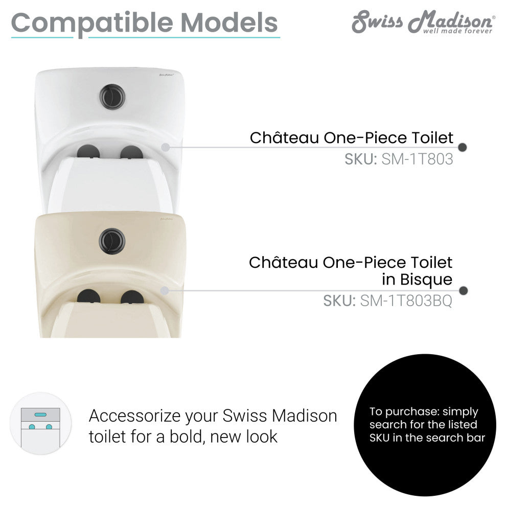 Toilet Hardware, SM-1T803, Black