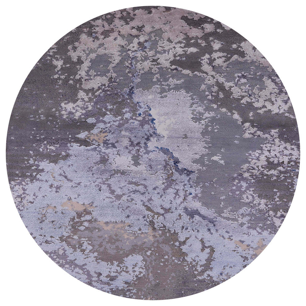Ahgly Company Indoor Round Mid-Century Modern Area Rugs, 4' Round