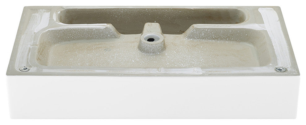 Claire 30" Ceramic Console Sink White Basin Chrome Legs