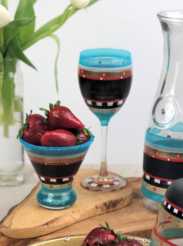 Mosaic Chalk Cosmos Glasses, Set of 2