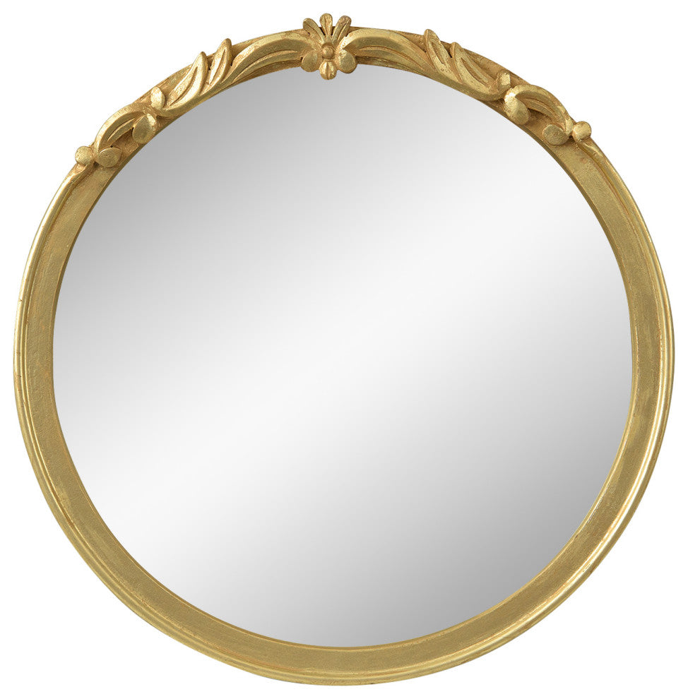 Round Carved Mirror