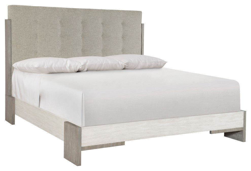 Bernhardt Foundations Upholstered Button Tufted Panel Bed, California King