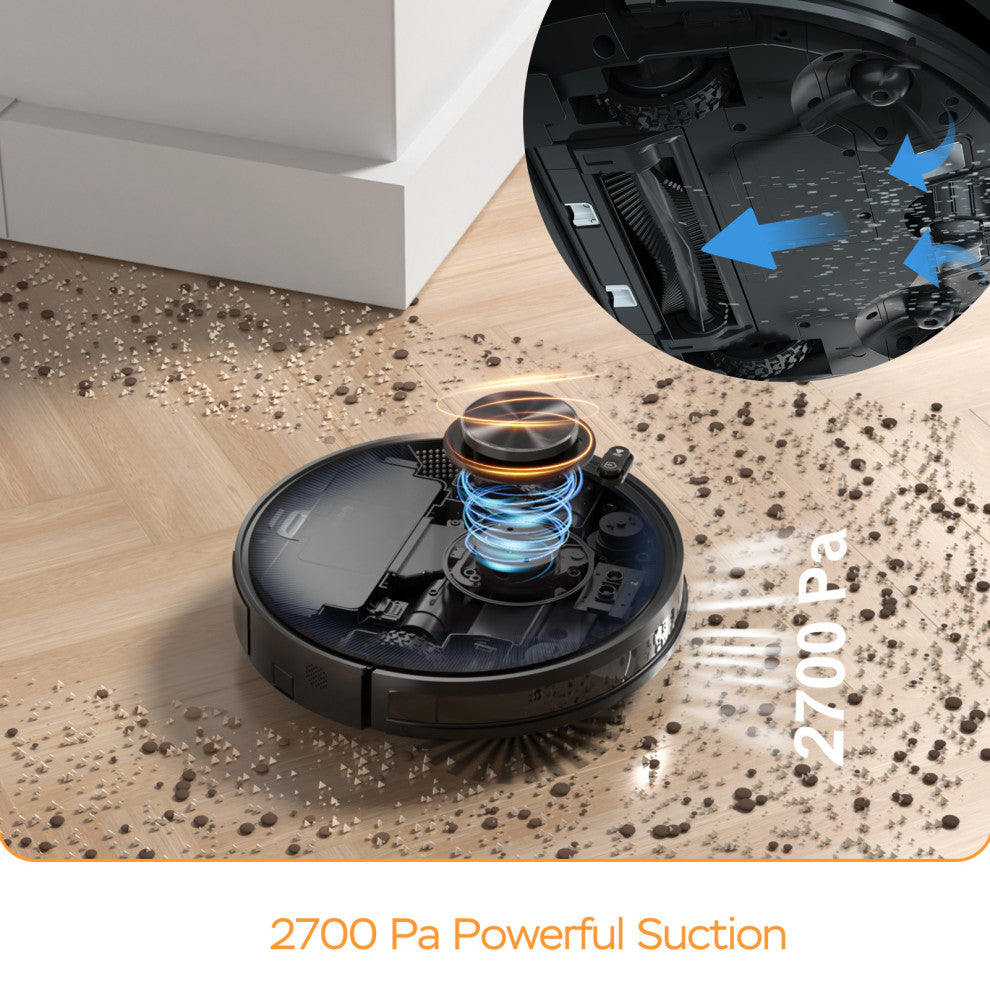 Robot Vacuum Cleaner and Mop, LDS Navigation, Wi-Fi Connected App