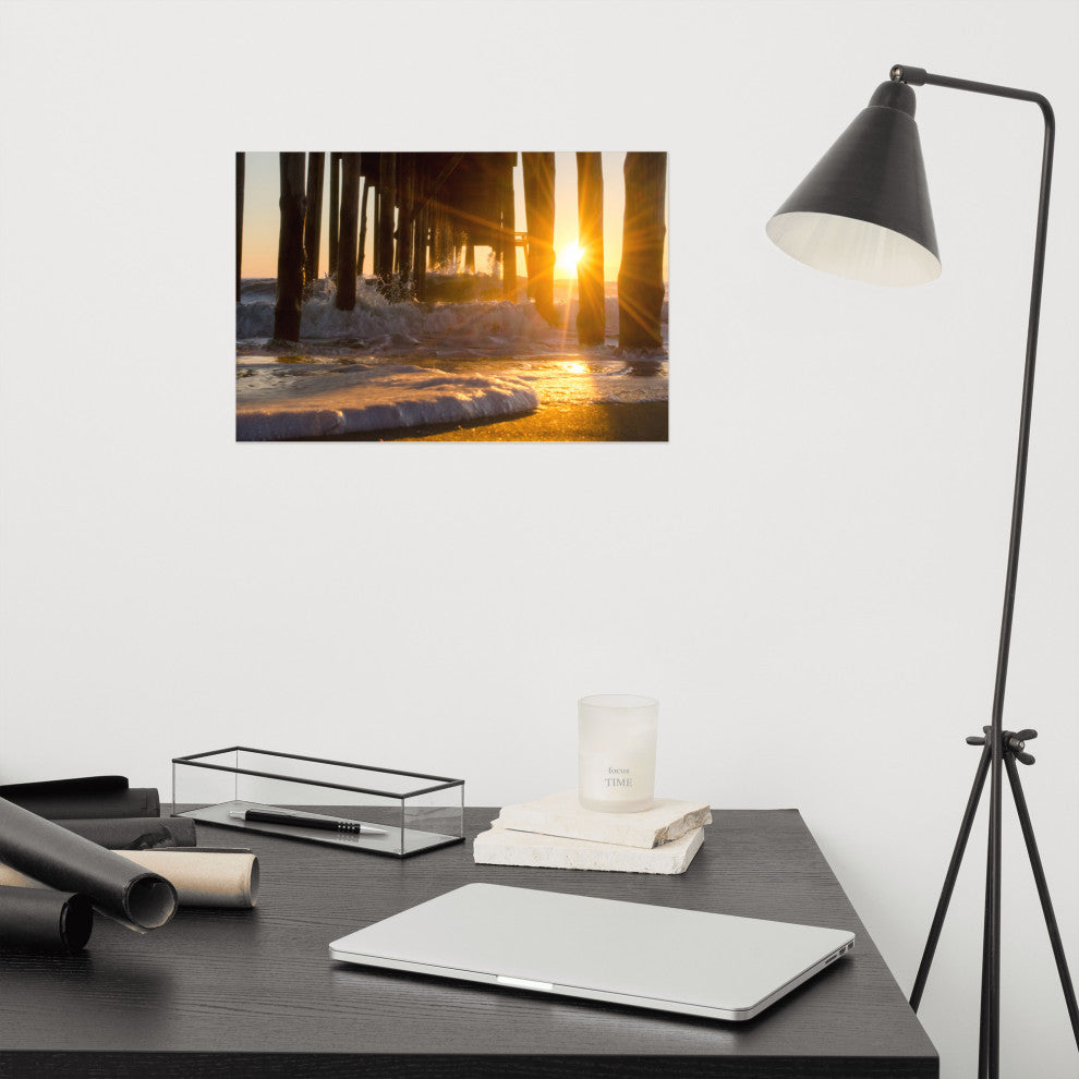 Sea Foam In The Sunlight Landscape Photo Unframed Wall Art Print, 12" X 18"