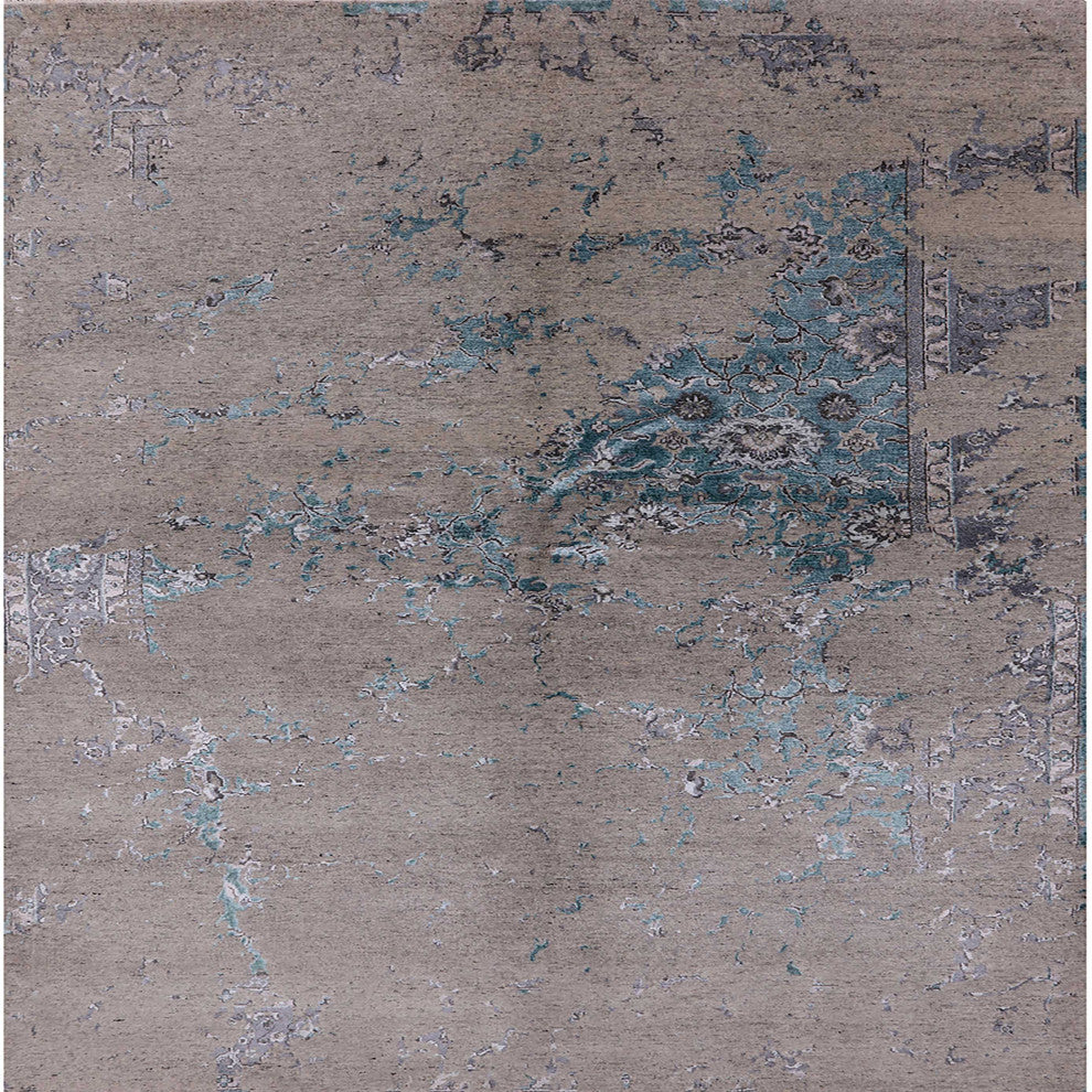 Ahgly Company Indoor Square Mid-Century Modern Area Rugs, 6' Square