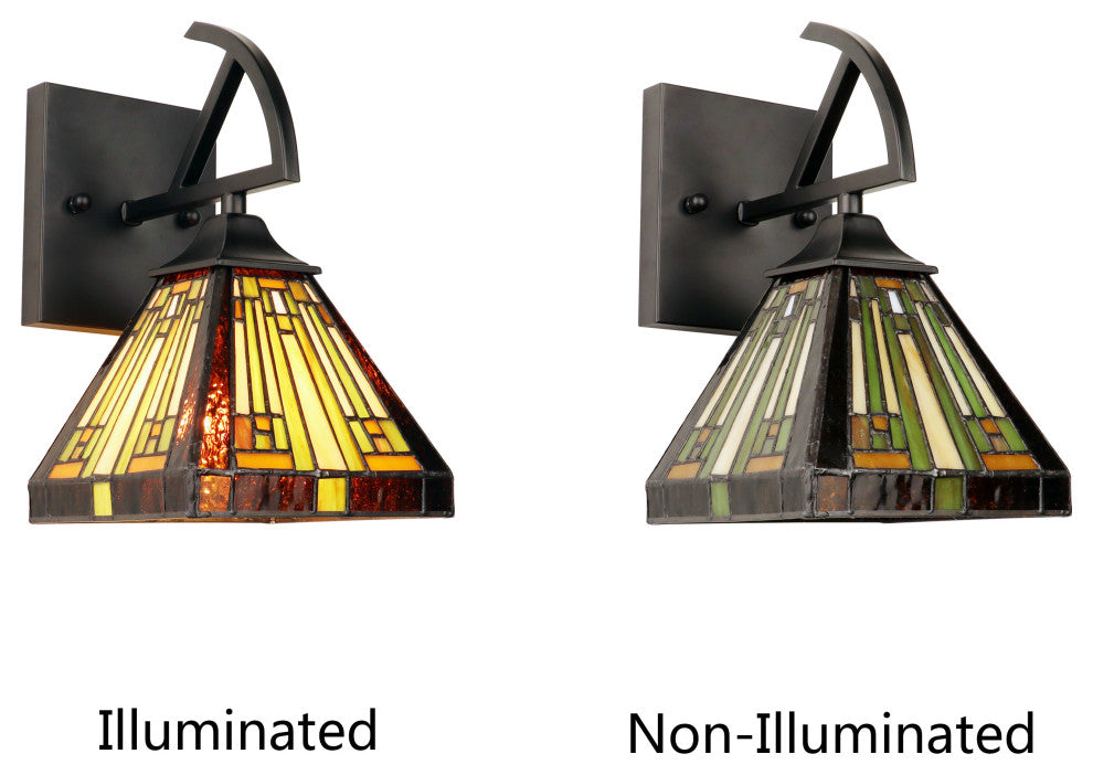 Innes Mission-Style 1-Light Wall Sconce 6" Shade
