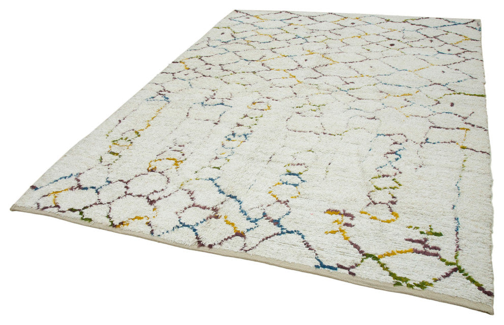 Rug N Carpet - Handmade Unique 7' 5'' x 9' 7'' Moroccan Area Rug