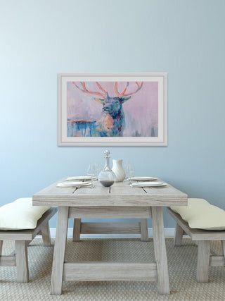 "Majestic Deer" Framed Painting Print, 18"x12"